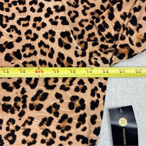 Jm Collection Petite Chelsea Cheetah Jacquard Top P/L - Picture 12 of 12